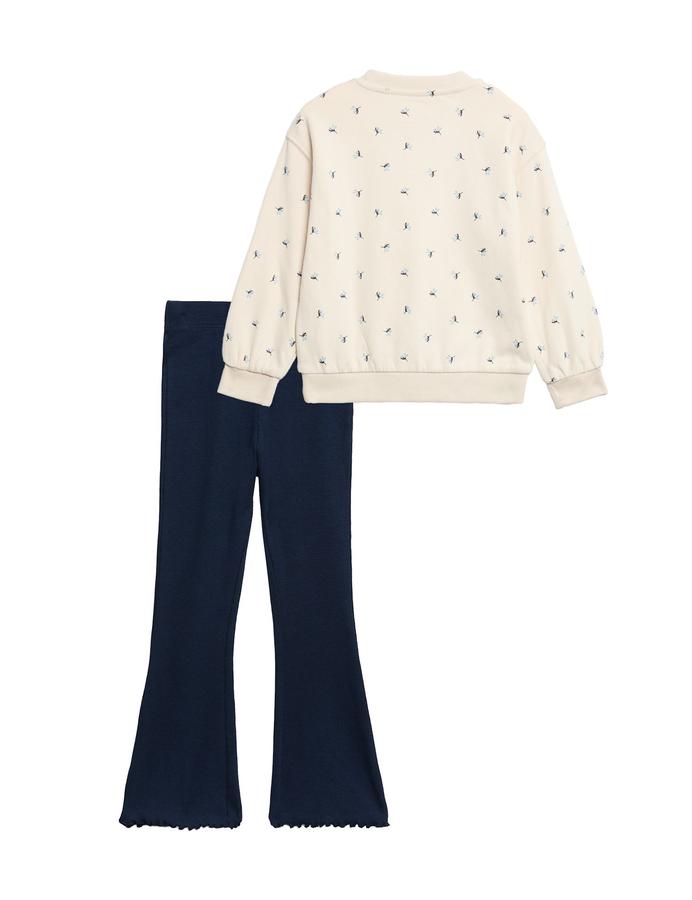 2 Piece Cotton Rich Floral Sweatshirt Outfit (2-8 Yrs)