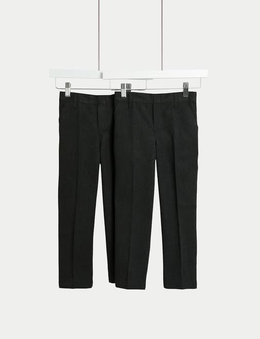2pk Boys' Easy Dressing School Trousers (3-18 Yrs)