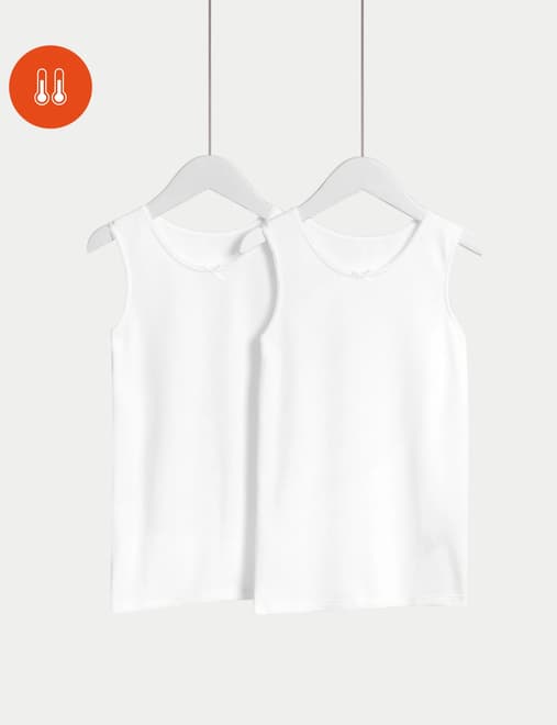 2pk Seamfree Cropped Tops (9-16 Yrs), M&S Collection