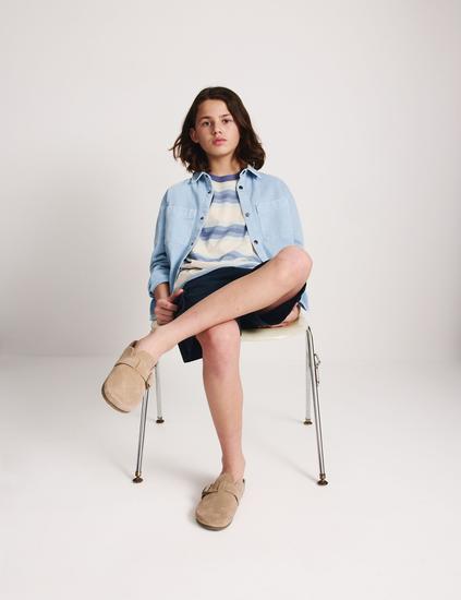 Pure Cotton Striped New Legacy T-Shirt (6-16 Yrs)
