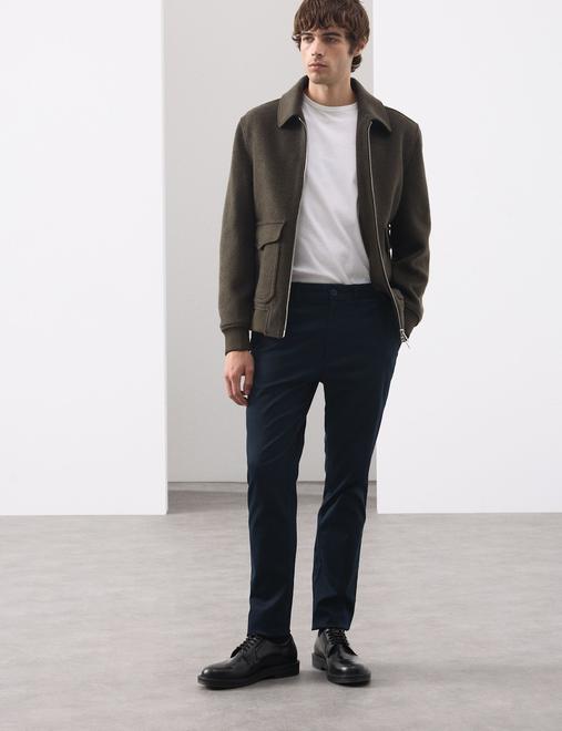 Slim Fit Cotton Rich Stretch Trousers
