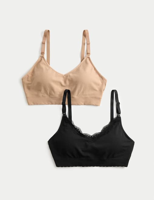 2pk Seamless Non Wired Maternity Nursing Bras