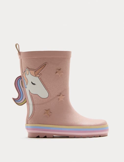 Kids' Unicorn Wellies (4 Small - 2 Large)