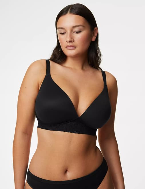 2pk Full Cup Crossover Non-Wired Bras A-E, M&S Collection