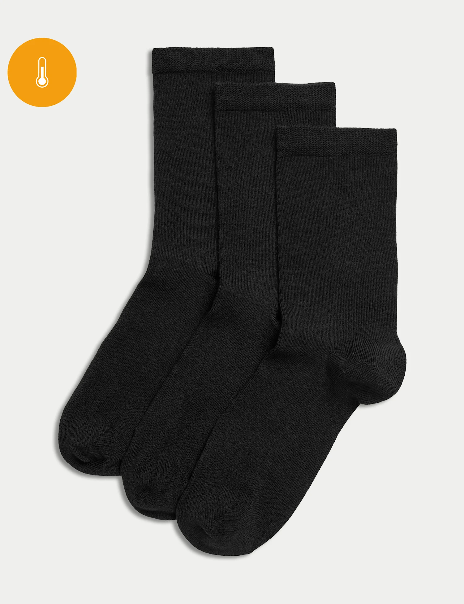 3pk Thermal Heatgen Seamless Toes Ankle High Socks