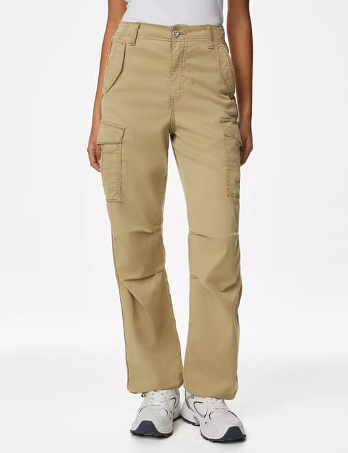 Women's Athletic Essential Jersey Flare Joggers in Oatmeal Beige Marl