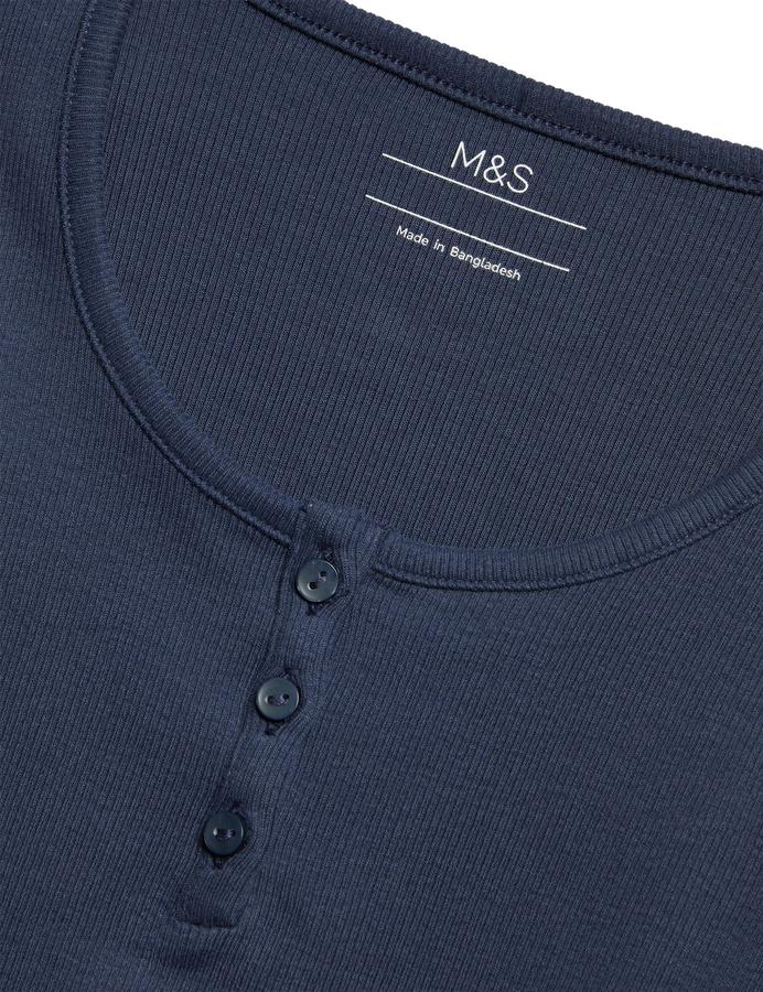 2 Pack Cotton Rich Henley Tops (6-16 Yrs)
