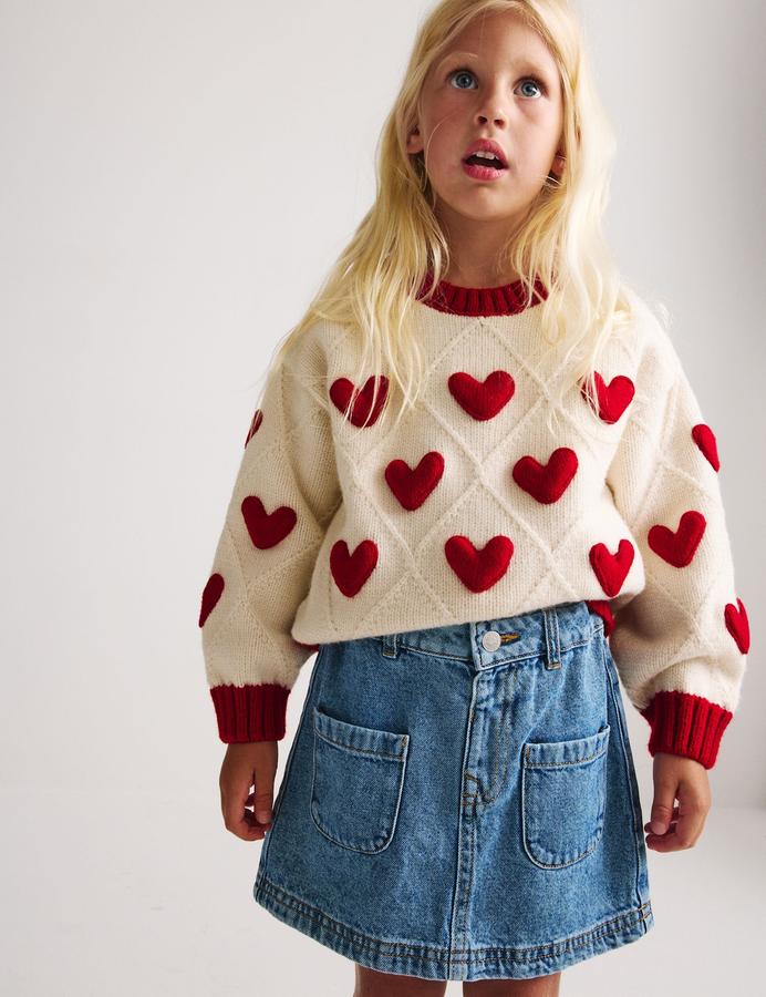 3D Heart Knit Jumper (2-8 Yrs)