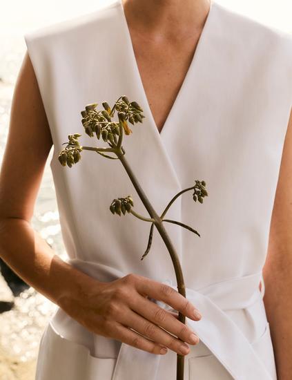 Cotton Rich Sleeveless Jacket with Modal