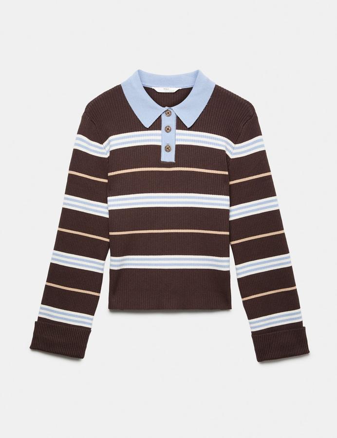 Striped Knitted Rugby Jumper (6-16 Yrs)