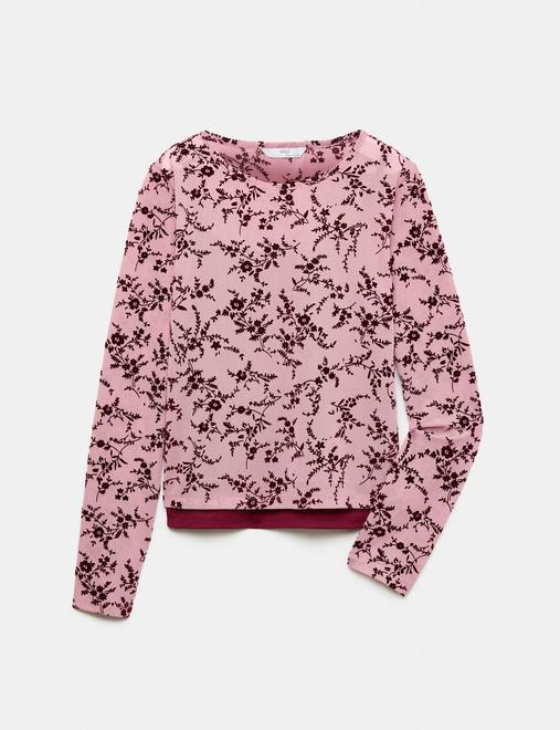 Floral Mesh Top (6-16 Yrs)