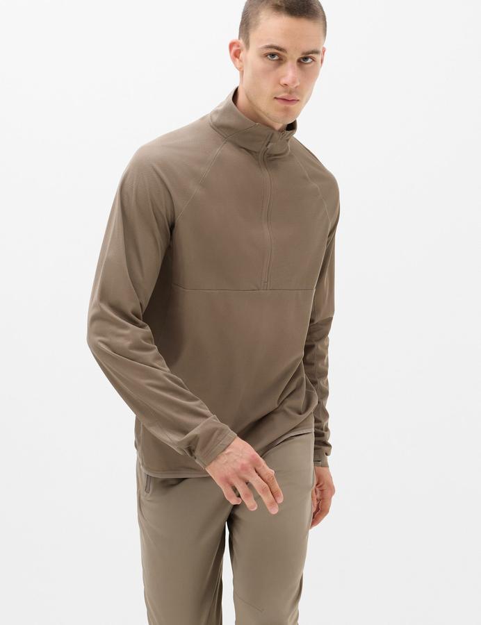 Thermal Half Zip Funnel Neck Top