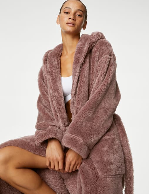 Rosie for autograph luxury best sale fleece hooded dressing gown