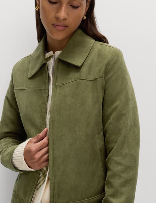 Suedette Harrington Jacket