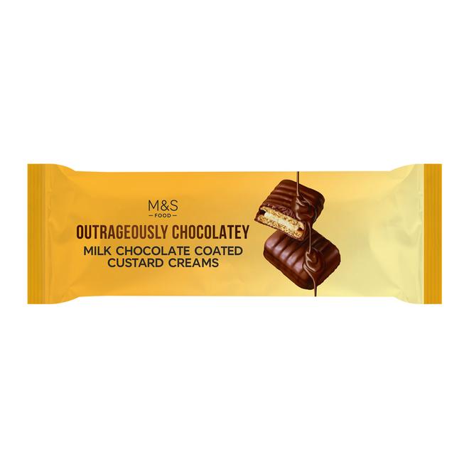 Outrageously Chocolatey Milk Chocolate Coated Custard Cream