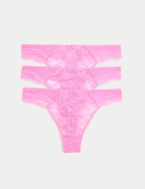 3pk Jasmine Lace Thongs