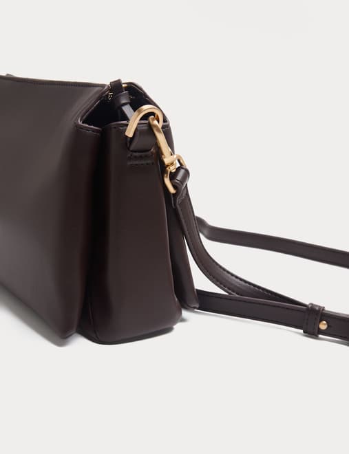 Triple Compartment Crossbody Bag