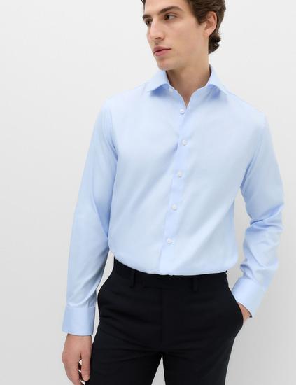 Slim Fit Luxury Cotton Twill Shirt