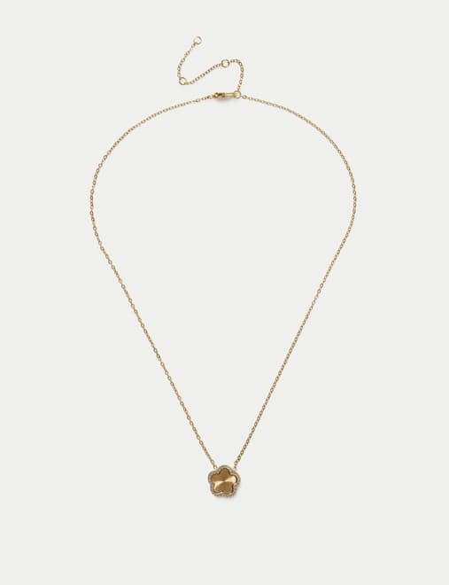 Gifting Gold Tone Petal Ditsy Necklace
