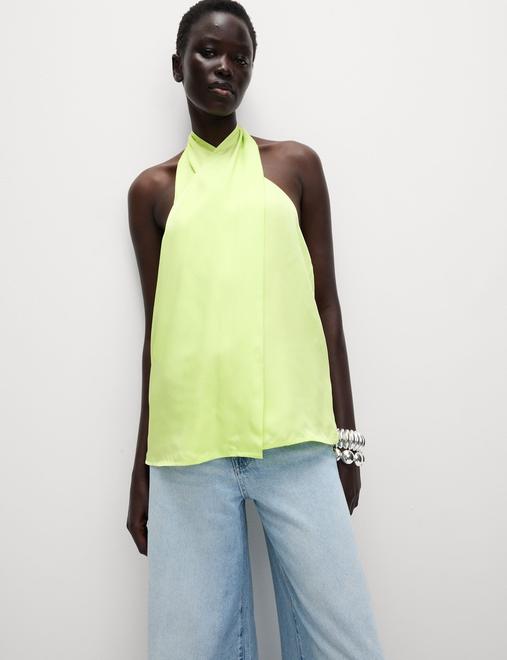 Halter Neck Wrap Top