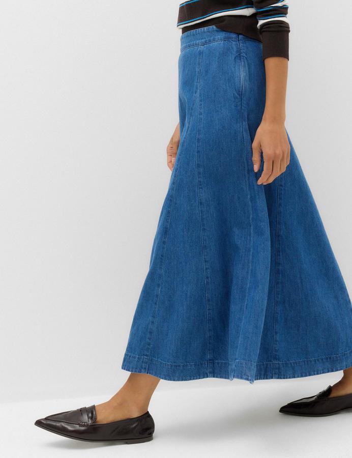 Denim Midi Skirt
