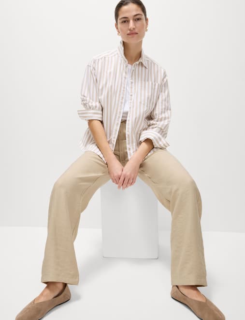 Lyocell Rich Straight Leg Trousers