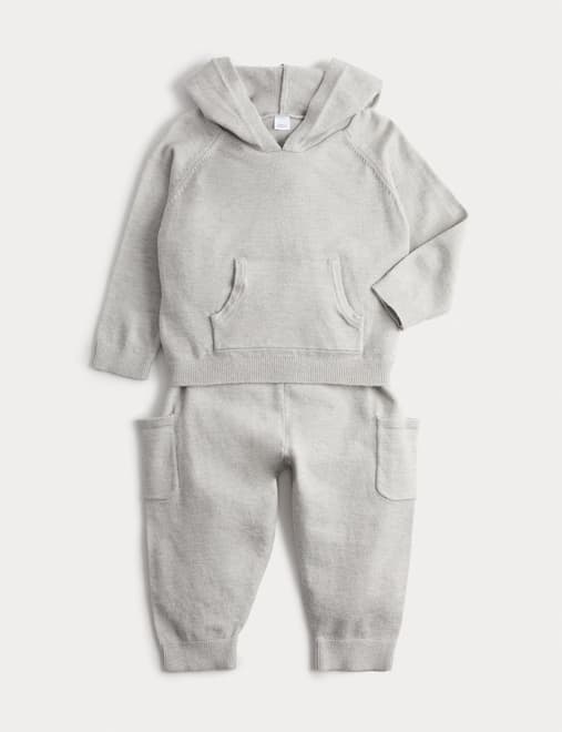 Knitted Hooded Top & Jogger Outfit (0 Mths-3 Yrs)