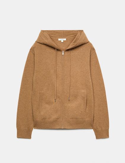 Pure Cashmere Zip Up Hoodie