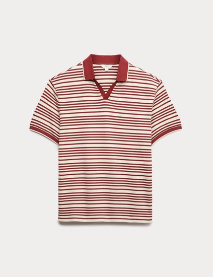 Relaxed Fit Cotton Rich Textured Polo Shirt