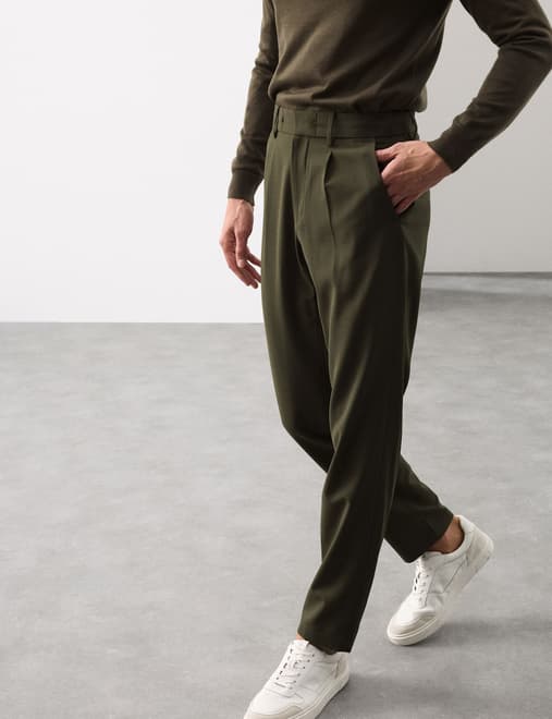 Wool Blend Performance Trousers