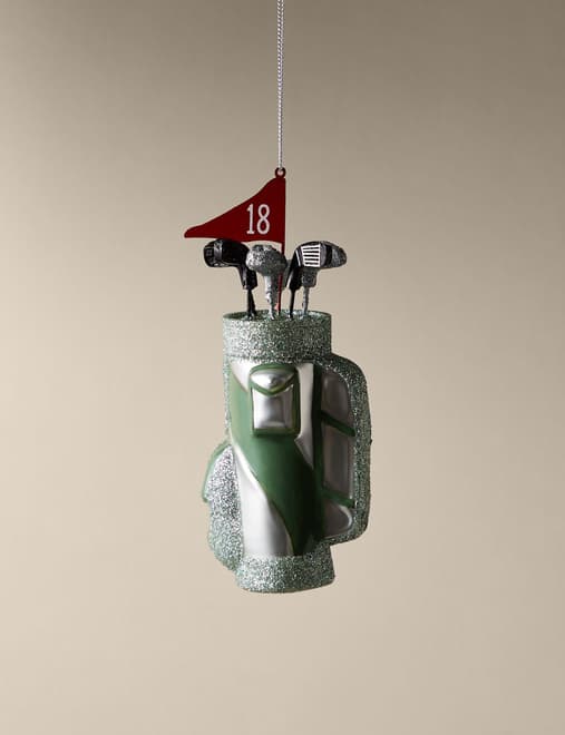 Glass Hanging Golf Decoration