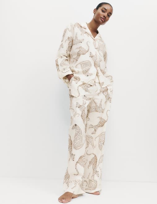 Pure Cotton Animal Print Pyjama Bottoms