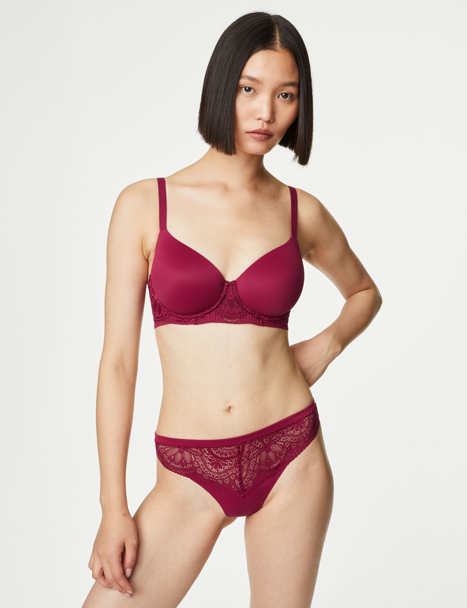 3pk Body Soft™ Lace Thongs, Body by M&S