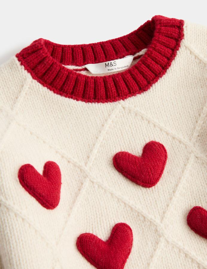3D Heart Knit Jumper (2-8 Yrs)