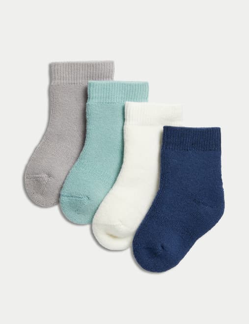 3pk Cotton Blend Thermal Socks (7-10 Yrs)