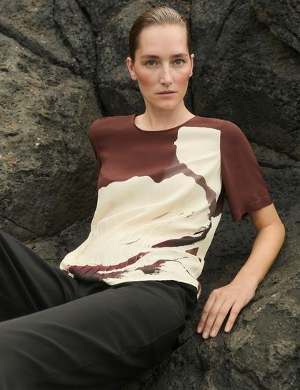 Pure Silk Floral Top