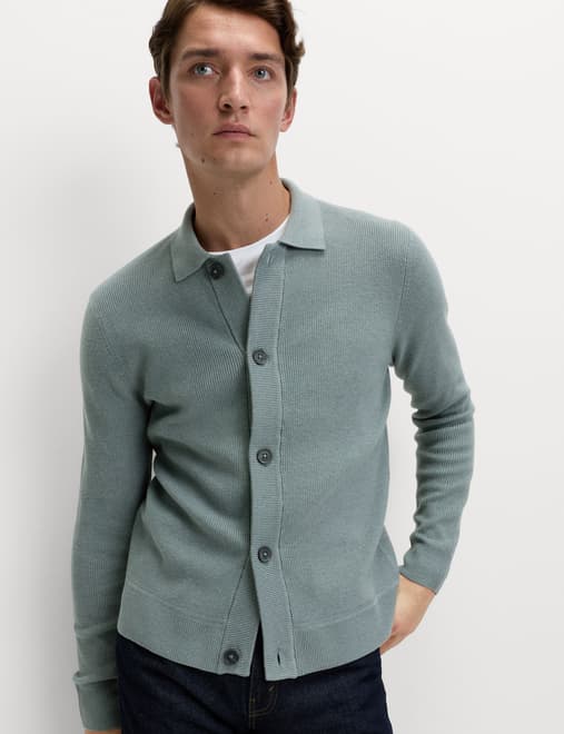 Cotton Blend Knitted Jacket