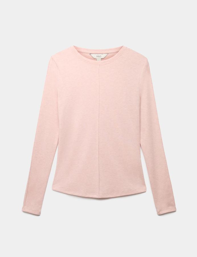 Marl Long Sleeve Top with Wool