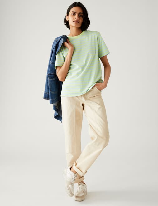 Pure Cotton Striped Everyday Fit T-Shirt