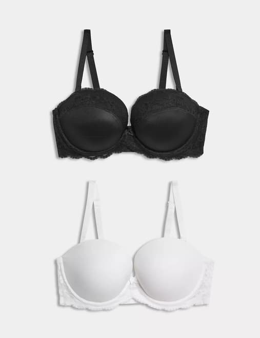 Spencer 2Pcs Womens Strapless Push Up Invisible Kuwait
