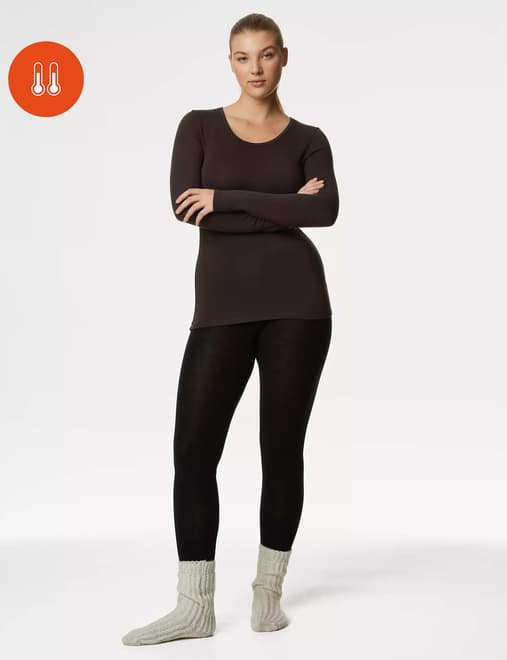 Marks & Spencer Women's Heatgen Thermal Underwear Leggings, Navy, 2 :  : Clothing, Shoes & Accessories