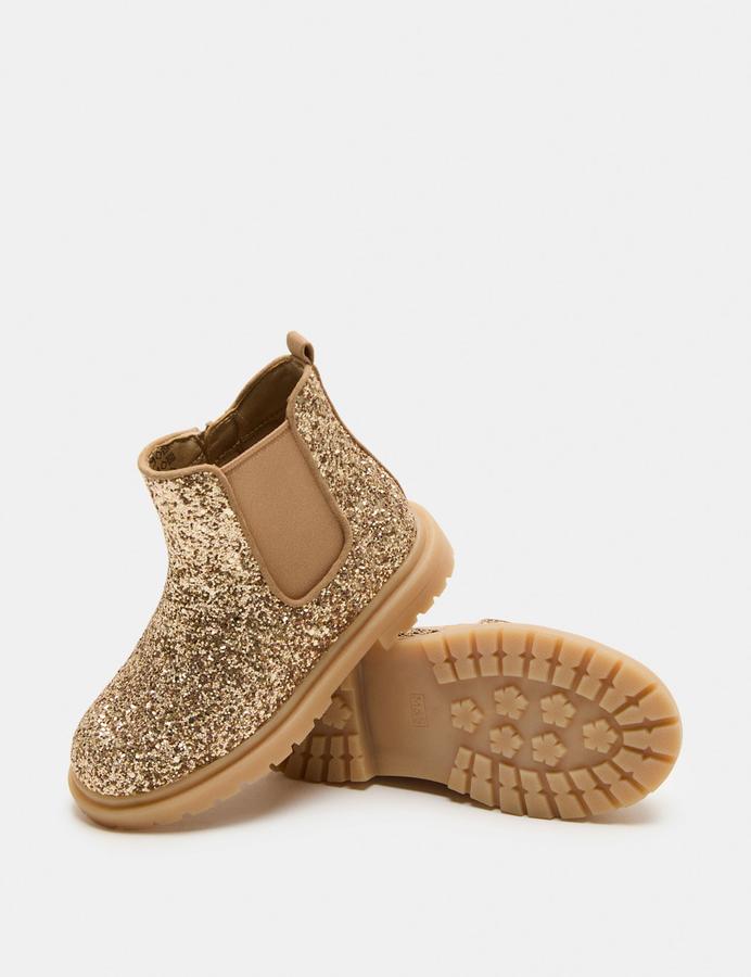 Kids' Glitter Chelsea Boots (4 Small-2 Large)