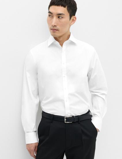 Regular Fit Easy Iron Cotton Blend Shirt