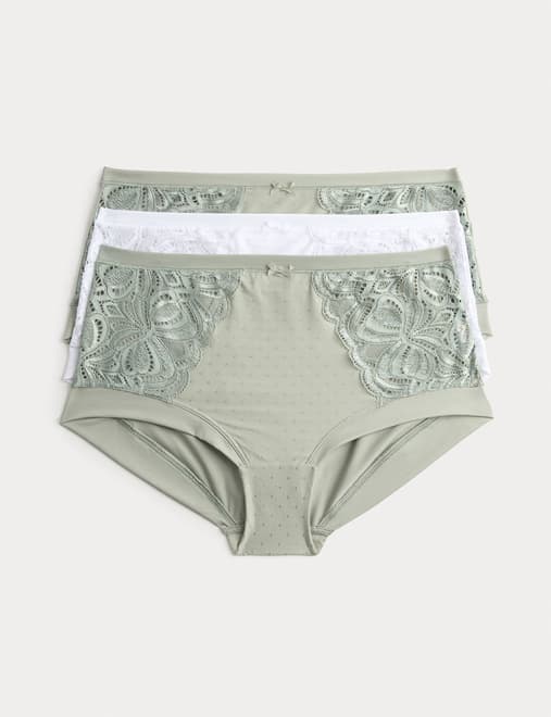 3pk Amelia Lace High Rise Shorts