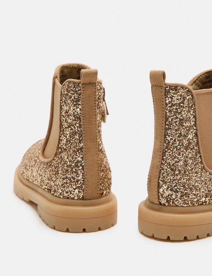 Kids' Glitter Chelsea Boots (4 Small-2 Large)
