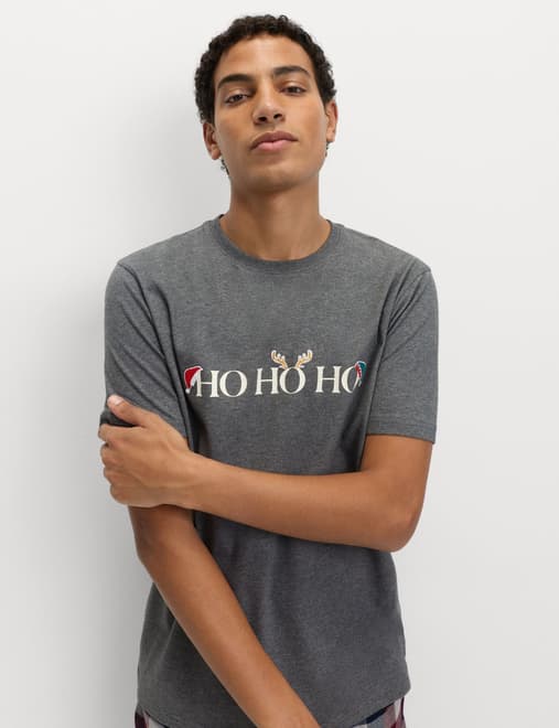 Pure Cotton Ho Ho Ho Loungewear Top