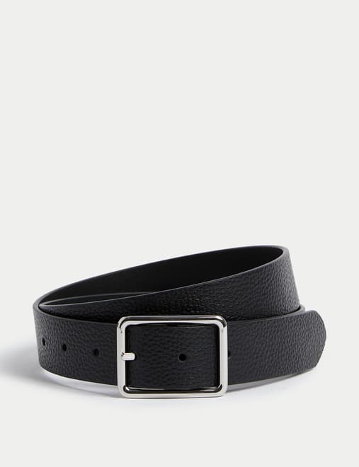 Leather Textured Casual Belt