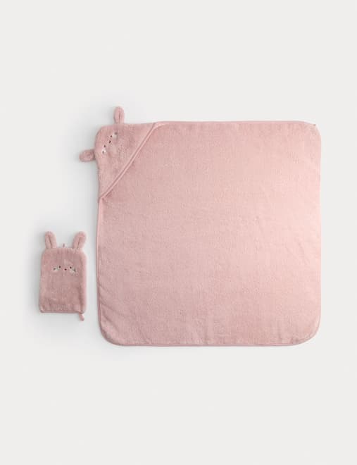 Pure Cotton Bunny Hooded Towel