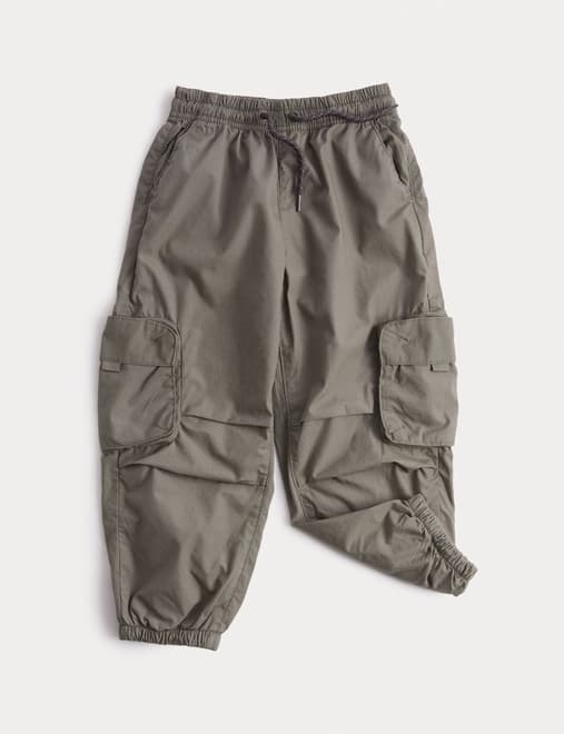 Pure Cotton Lined Cargo Joggers (2-8 Yrs)