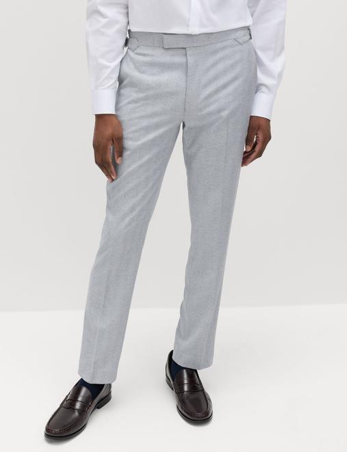 Tailored Fit Herringbone Trousers